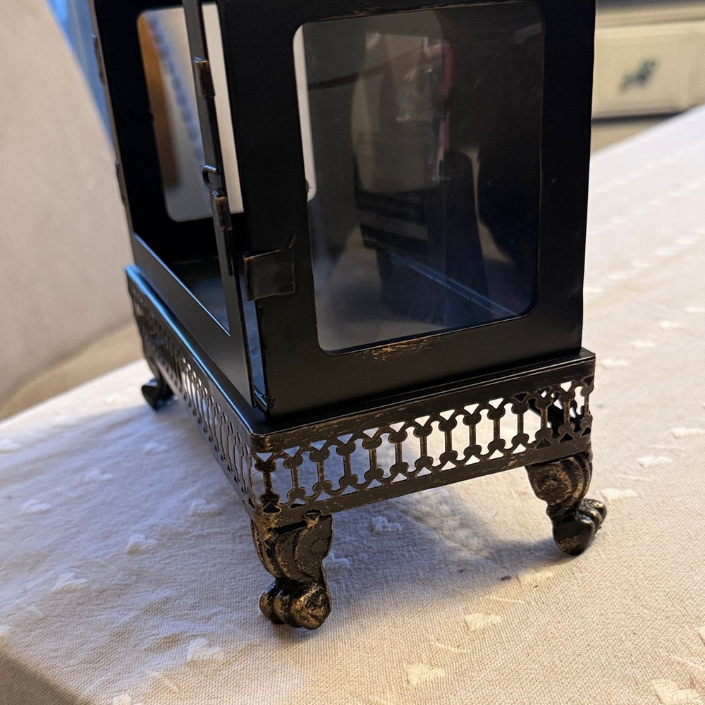 Black Decorative Metal Lantern Accent - Home Accents bundle - Picture 8 of 8